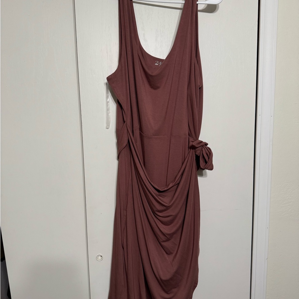 Maurices Asymmetrical Sleeveless Dress in Mauve